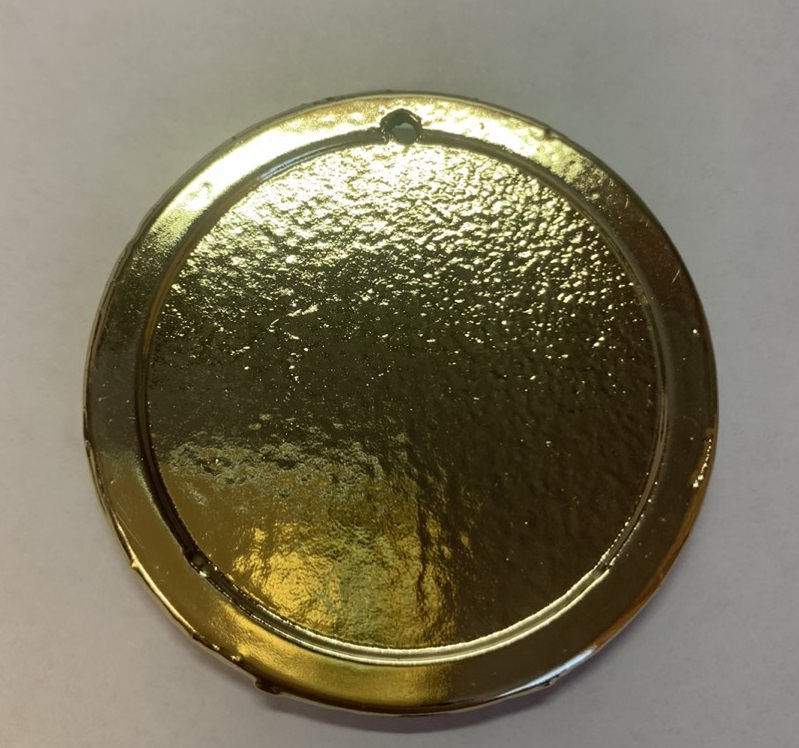 Золотая медаль из латунного сплава 50 мм с гравировкой